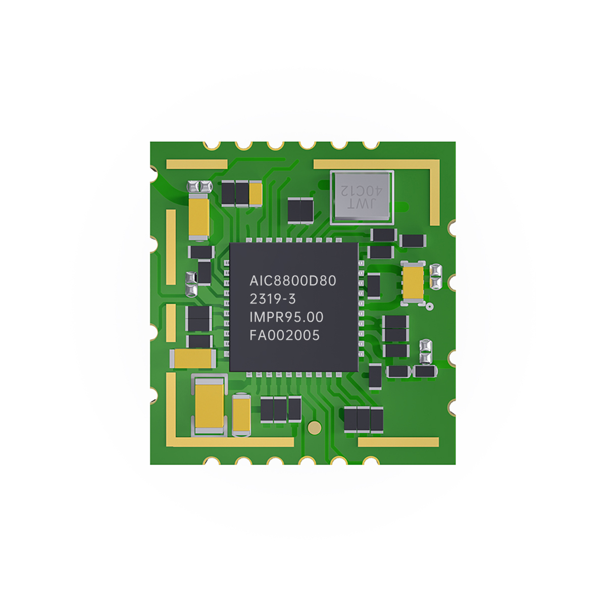 Chip: AIC8800D80 1T1R USB 2.4G+5.8G 12.2*12.9mm mo