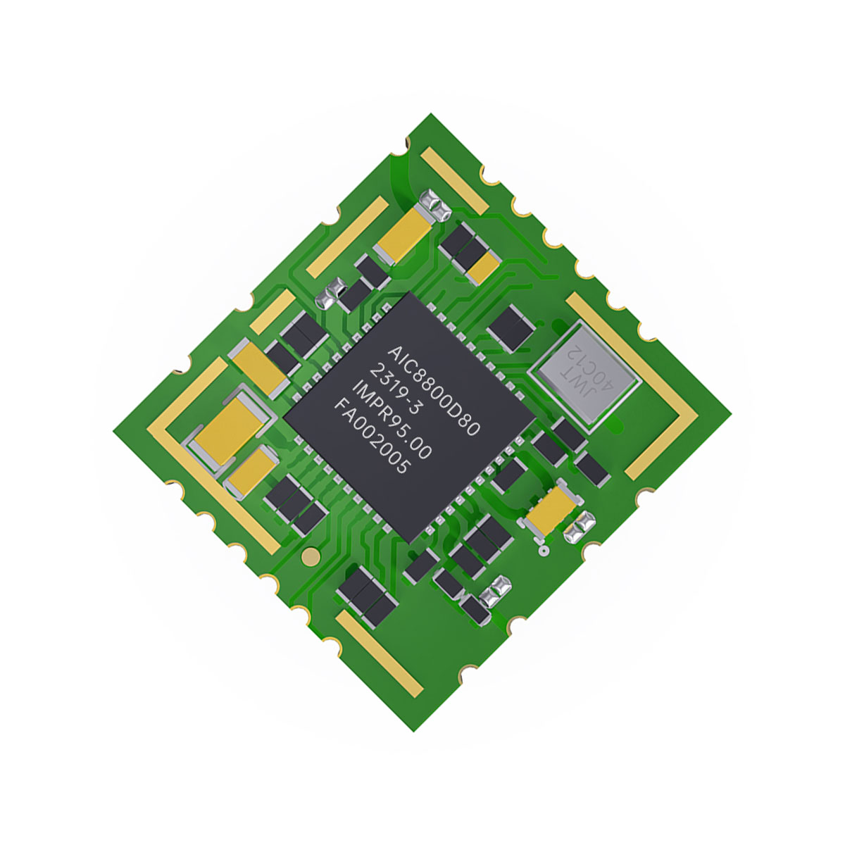 Chip: AIC8800D80 1T1R USB 2.4G+5.8G 12.2*12.9mm mo